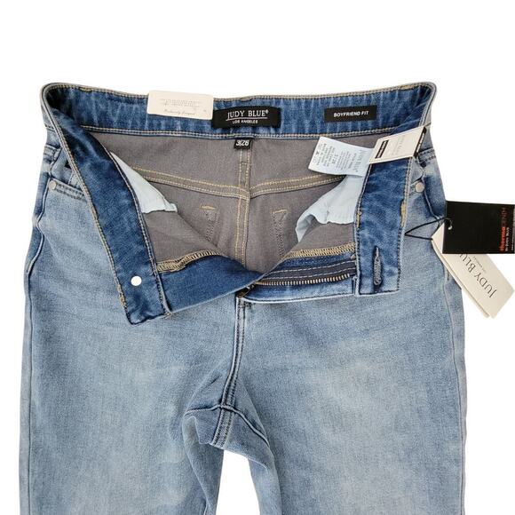 JUDY BLUE Therma Denim Boyfriend Fit High Waist Jeans Womens 3/26 Two Toned - Picture 4 of 16